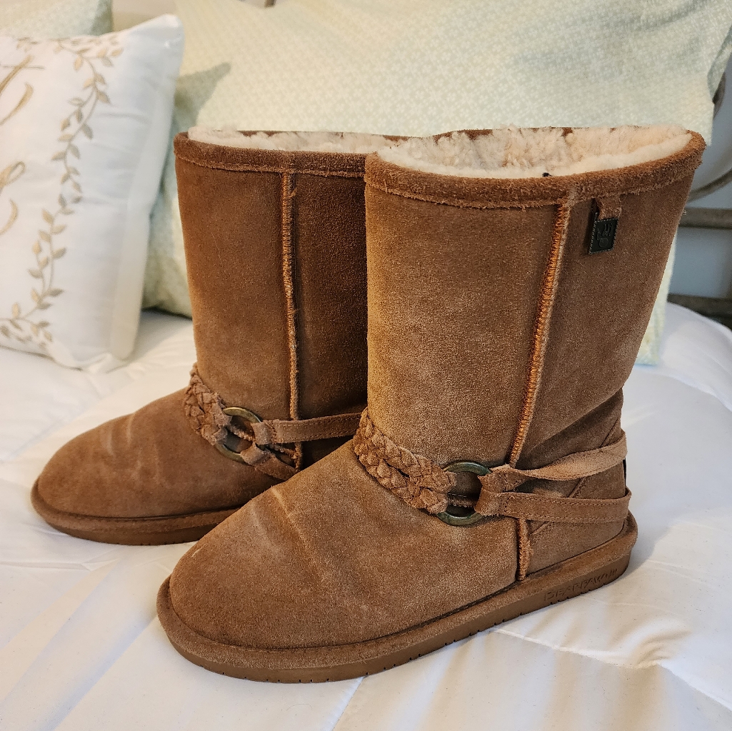 Bearpaw Suade Pull On Adele Boots